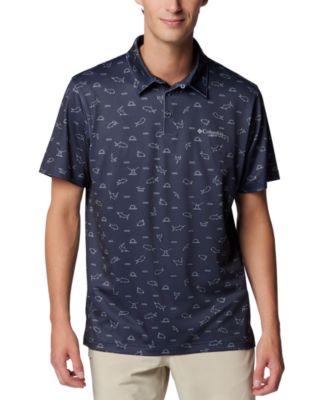 Колумбия Мужские Напечатано Короткое Выступление Рукавом Рубашки Поло 9290₽