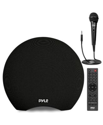 Портативная водонепроницаемая Bluetooth-колонка Pyle Dual 3 с проводным микрофоном и пультом дистанционного управления, черная мощностью 280 Вт