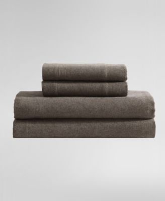 Комплект постельного белья Calvin Klein из меланжевой хлопчатобумажной фланели, 4 предмета, King