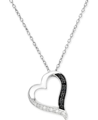 black and white diamond pendant