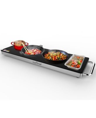 Электрический противень NutriChef с антипригарным покрытием из термостойкого стекла, нагревательная поверхность 22,4 x 6,7 дюйма - PKWTR40