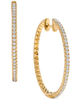 Женские серьги-кольца Macy's Skinny, 0,5 карат, 14k, золото