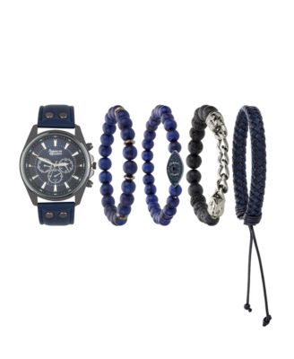 Мужские кварцевые часы American Exchange с темно-синим полиуретановым ремешком, 46,5 мм