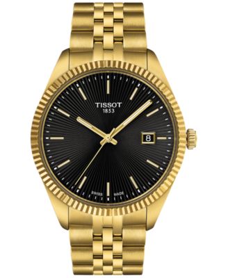 Мужские швейцарские часы Tissot Ballade с золотистым браслетом из нержавеющей стали 40 мм