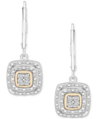 Женские серьги Macy's 0,25 кт, серебро, многоцветные