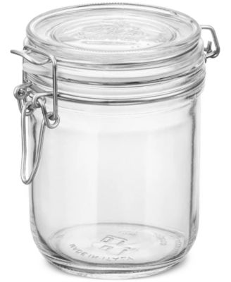 Bormioli Rocco Fido, 17 унций Стеклянные цилиндрические банки, набор из 6 баночек