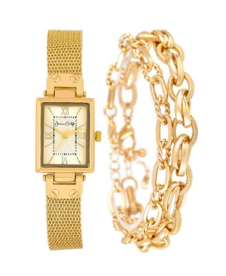 Женские аналоговые часы Jessica Carlyle из металлического сплава золотого оттенка, 23 мм