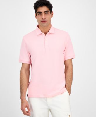 Мужское стрейчевое поло Club Room классического кроя Performance, созданное для Macy's pink