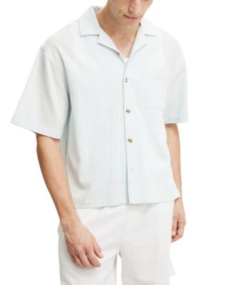 Мужская рубашка Riviera из хлопка в обтяжку с коротким рукавом