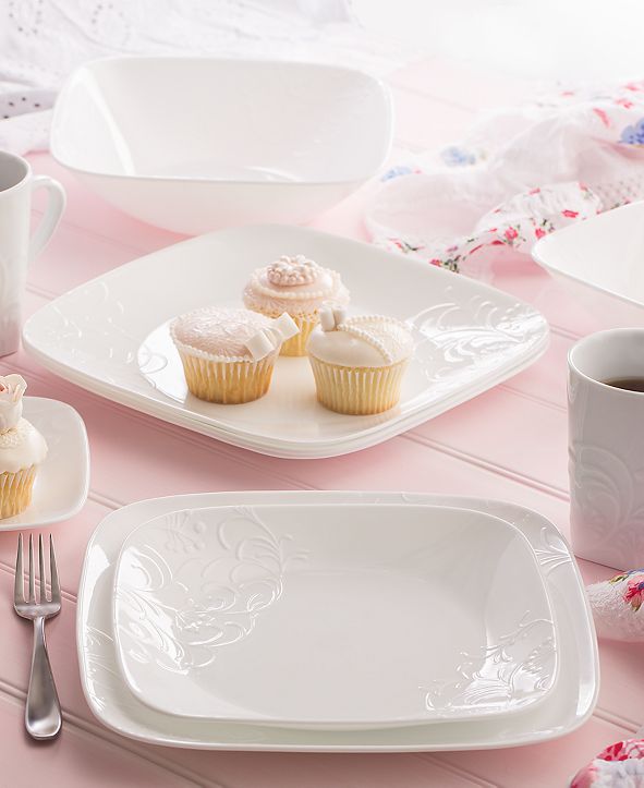 corelle boutique ™ cherish 16 pc square dinnerware set