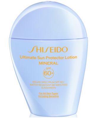 Shiseido Ultimate Солнцезащитный лосьон минеральный SPF 60+ Mini, 1,6 унции, бесцветный