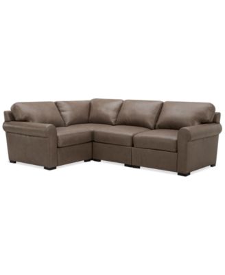 Подлокотник Radley Roll Arm 104 дюйма, 4 шт. Кожаный квадратный уголок L-образной формы, эксклюзивно в Macy's