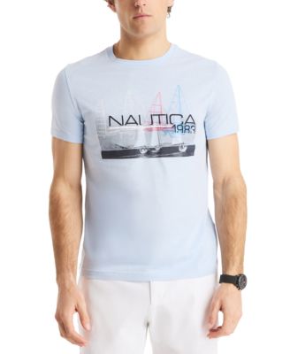 Мужская футболка с коротким рукавом и графическим принтом Nautica 1983 года выпуска