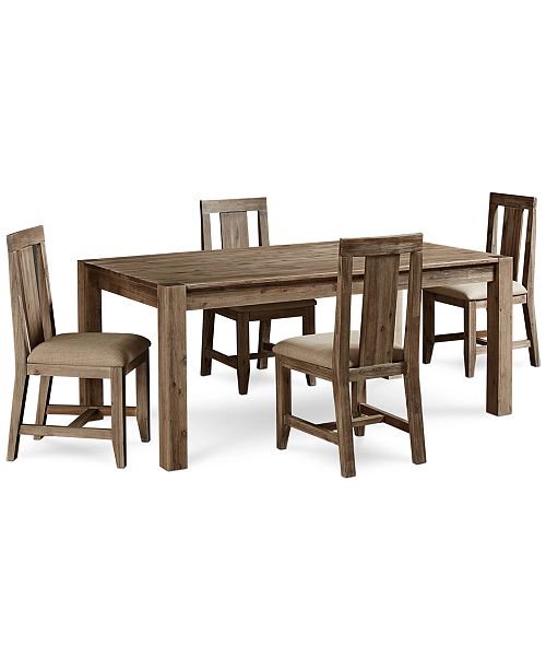 Furniture Canyon 5 Piece Dining Set Created For Macy S 72 Dining Table And 4 Side Chairs Reviews Furniture Macy S