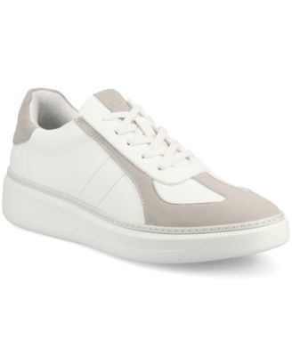 Мужские кроссовки-корты Vance Co. Berlin Comfort на шнуровке с низким берцем, белые