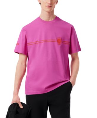 Мужская теннисная футболка Lacoste Heritage с коротким рукавом и графическим рисунком