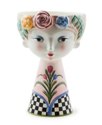 Высокая женская ваза Mackenzie-Childs Rosy Meadow