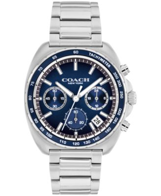 Мужские часы COACH Charter серебристого цвета с браслетом из нержавеющей стали, 39 мм
