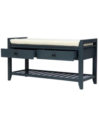 Скамья для хранения в прихожей Pop Home с выдвижными ящиками для подушек и полкой для обуви для организованного размещения и хранения обуви в небольших помещениях - Pop Home Blue