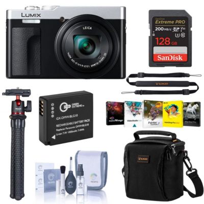 Цифровой фотоаппарат Panasonic LUMIX ZS99 с аксессуарами, серебристый