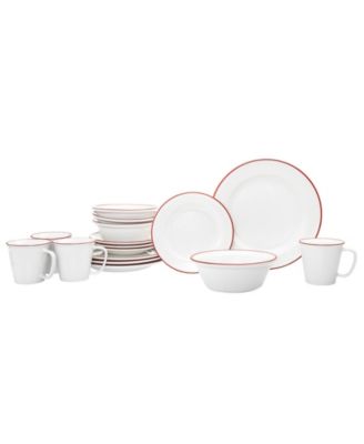 Набор посуды Godinger Bistro Red Band из 16 предметов, сервиз на 4 персоны