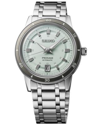 Мужские автоматические часы Seiko с браслетом из нержавеющей стали в стиле Presage 60-х годов 40 мм