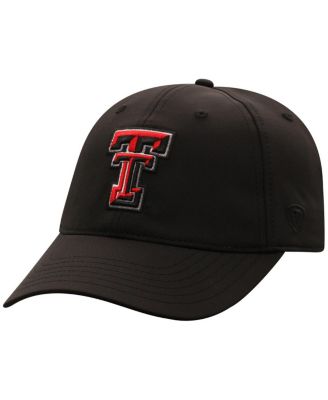 Мужская черная шапка с регулируемой спинкой от Top of the World Texas Tech Red Raiders Victory Trainer черного цвета