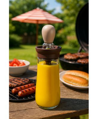 Бесшовная дозатор для масла и соуса для гриля на открытом воздухе-Серый