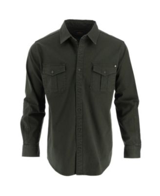 Мужская верхняя рубашка-стрейч с длинным рукавом и пуговицами в супертяжелом весе