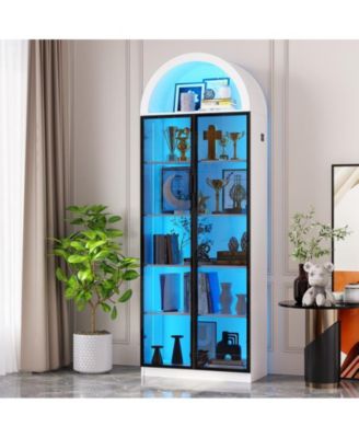 8-уровневая витрина Vlsrka 76" с 3-цветным светодиодом движения белого цвета