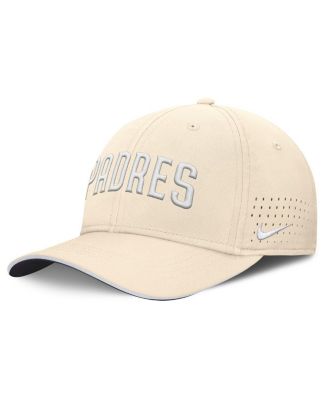 Мужская кремовая шапка Nike San Diego Padres Rise Performance Flex Hat коричнево-бежевого цвета