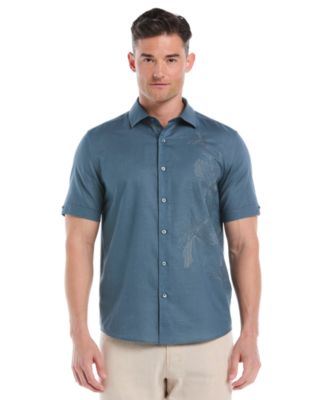 Мужская рубашка с цветочным принтом из льняной смеси Cubavera