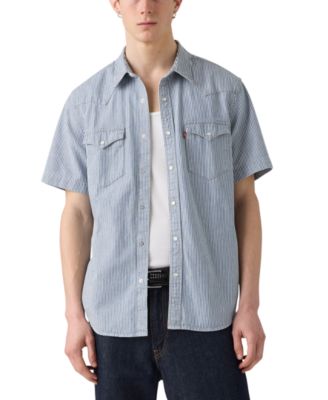 Мужская рубашка в западном стиле Levi's® с коротким рукавом и застежкой спереди