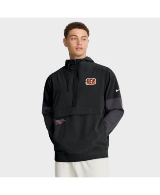 Мужская черная куртка-анорак Cincinnati Bengals Sideline от Nike с капюшоном на молнии