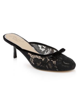 Женские слипоны Elliott Evening Mule черного цвета от Jewel Badgley Mischka