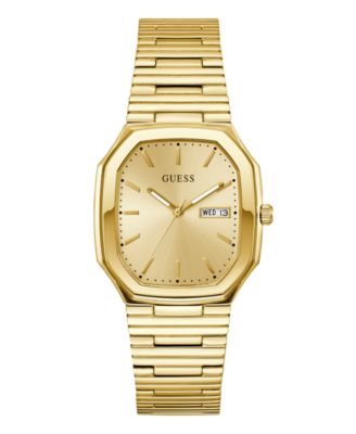 Мужские золотые часы GUESS с датой, 35 мм