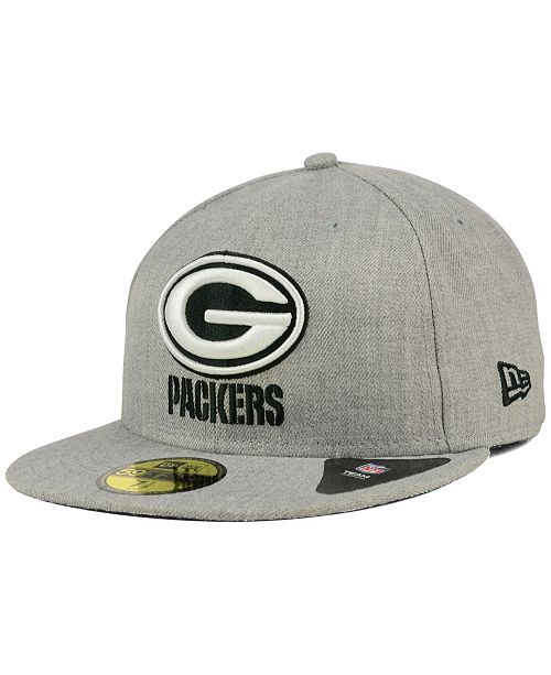 New Era Green Bay Packers Heather Black White 59fifty Fitted Cap Reviews Sports Fan Shop By Lids Men Macy S
