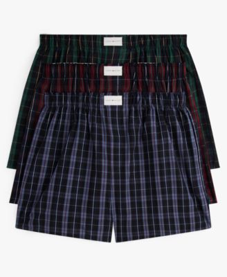 Мужские хлопковые классические тканые боксеры Tommy Hilfiger из 3 упаковок