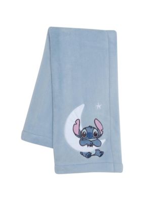 Оригинальное голубое одеяло с аппликацией из мягкого флиса Baby Disney Stitch Originals для сна