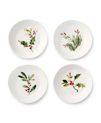 Сертифицированные международные миски для ужина из остролистной лозы, набор из 4