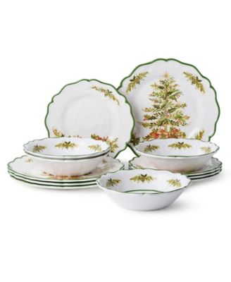 Сертифицированный международный меламин Holly Tree, 12 шт. Набор посуды на 4 персоны