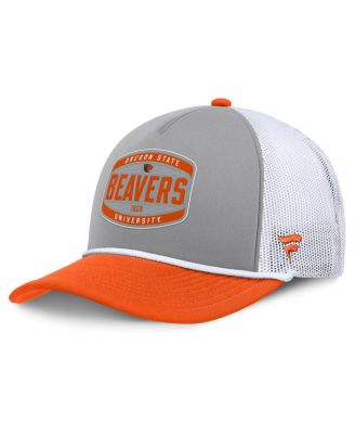 Мужская серо-оранжевая шапка дальнобойщика Fanatics State Beavers Course из пенопласта с регулируемой передней частью.