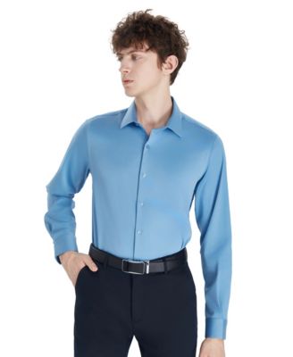 Мужская однотонная рубашка из сатина Bar III, эксклюзивная модель Macy's