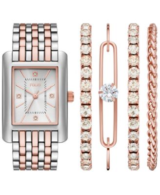 Женские кварцевые часы Folio с тремя стрелками из двухцветного сплава, 36 мм