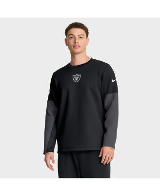 Мужская черная футболка с длинным рукавом Nike Las Vegas Raiders Sideline Scripted to Win Performance