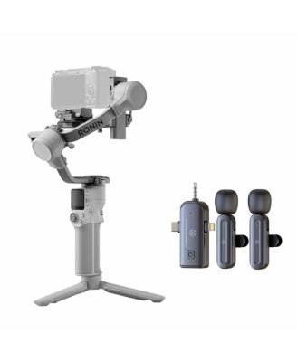 DJI RS 4 Mini 3-осевой Ручной карданный стабилизатор + турникет Аудио 3-В-1 Многофункциональный Беспроводной петличный микрофон серый