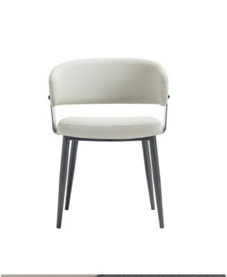 Обеденный стул Manhattan Comfort Luce с текстурированной обивкой из кожзаменителя 22,9 дюйма коричнево-бежевый