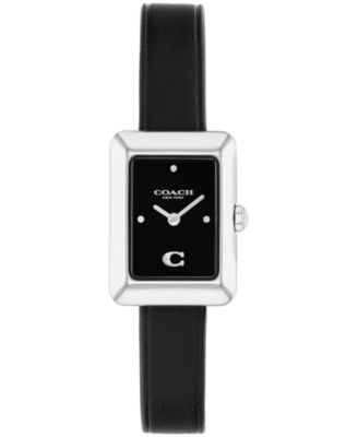Женские часы Coach's Mara на черном кожаном ремешке, 19 x 26 мм