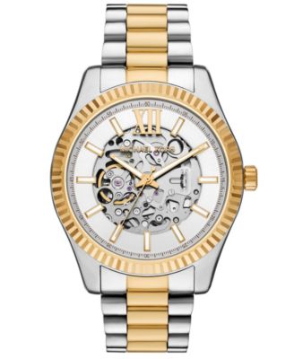 Мужские двухцветные часы Lexington с автоподзаводом из нержавеющей стали Michael Kors, 45 мм, multi