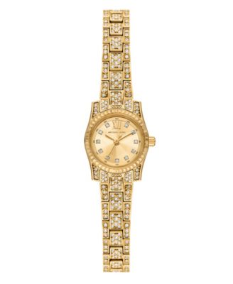 Женские часы Michael Kors Lexington с тремя стрелками из нержавеющей стали золотистого цвета, 19 мм